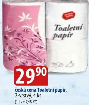 Bala česká cena Toaletní papír, 2-vrstvý, 4 ks nabídka
