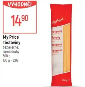 Globus My Price Těstoviny nabídka