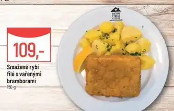 Smažené rybí filé s vařenými bramborami