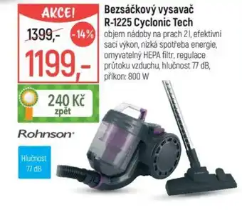 Globus Bezsáčkový vysavač R-1225 Cyclonic Tech nabídka