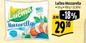 Albert Lučina Mozzarella nabídka