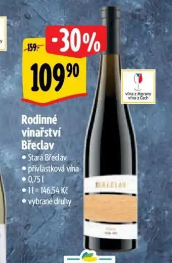 Albert Rodinné vinařství Břeclav nabídka