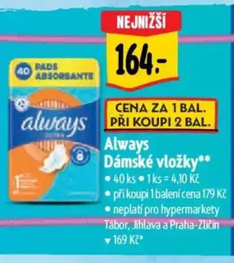 Albert Always Dámské vložky nabídka