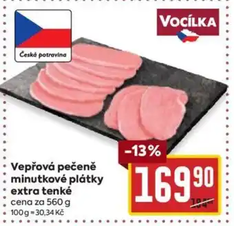 Billa Vepřová pečeně minutkové plátky extra tenké nabídka