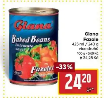 Billa Giana Fazole nabídka
