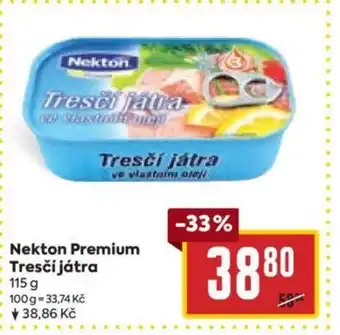 Billa Nekton Premium Tresčí játra 115 g nabídka