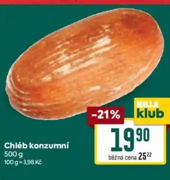 Billa Chléb konzumní 500 g nabídka