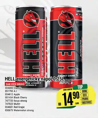 Tamda Foods HELL energetický nápoj 0,25L nabídka
