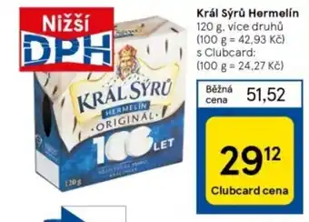 Tesco Král Sýrů Hermelín 120 g nabídka