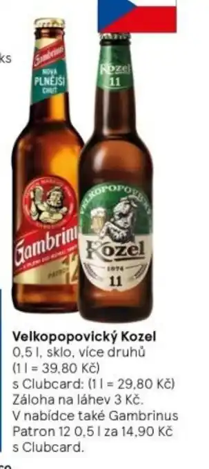 Tesco Velkopopovický Kozel 0,5 l. nabídka