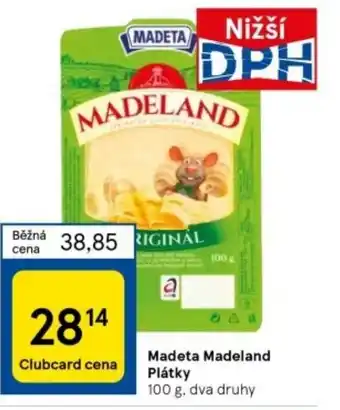 Tesco Madeta Madeland Plátky 100 g. nabídka