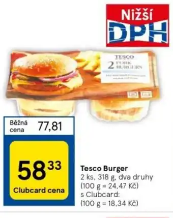 Tesco Tesco Burger nabídka