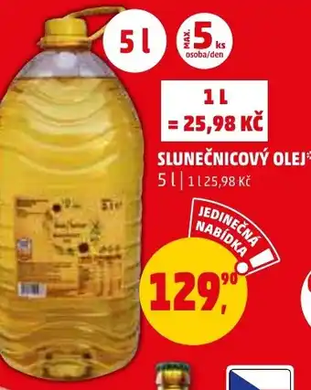 Penny Market SLUNEČNICOVÝ OLEJ 5 l. nabídka