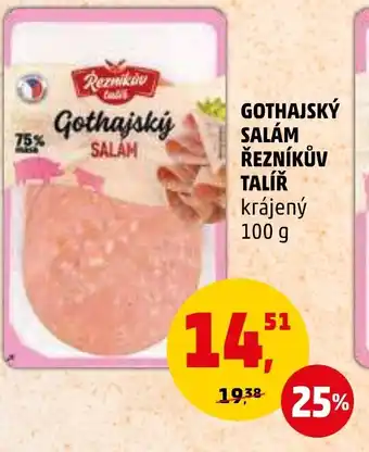 Penny Market GOTHAJSKÝ SALÁM ŘEZNÍKŮV TALÍŘ nabídka