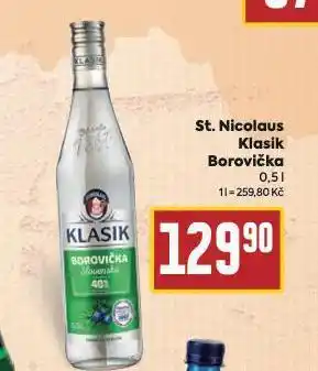 Billa St. nicolaus klasik borovička nabídka