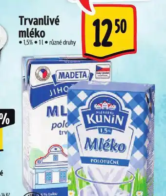 Albert Trvanlivé mléko nabídka