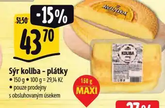 Albert Sýr koliba - plátky nabídka