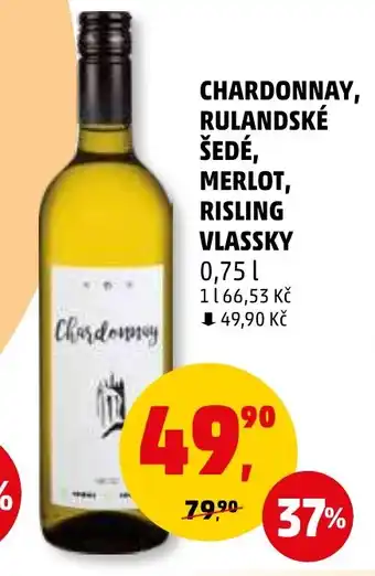 Penny Market CHARDONNAY, RULANDSKÉ ŠEDÉ, MERLOT, RISLING VLASSKY 0.75L nabídka