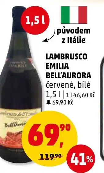 Penny Market LAMBRUSCO EMILIA BELL'AURORA 1.5L nabídka
