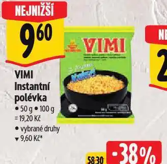 Albert Vimi instantní polévka nabídka