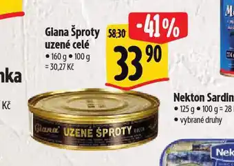 Albert Giana šproty uzené celé nabídka