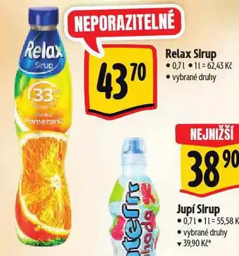 Albert Relax sirup nabídka