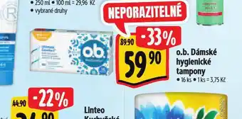Albert O.b. dámské tampony nabídka