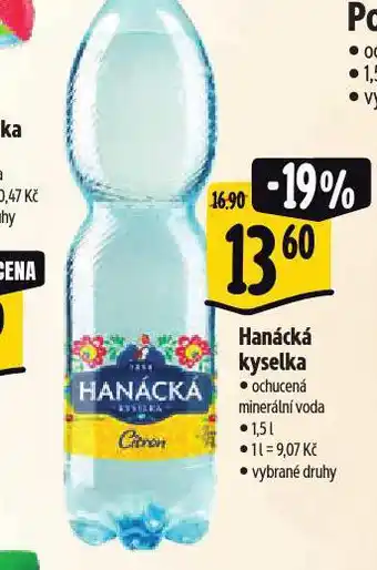 Albert Hanácká kyselka ochucená nabídka