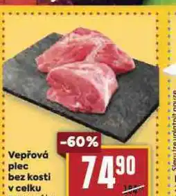 Billa Vepřová plec bez kosti nabídka