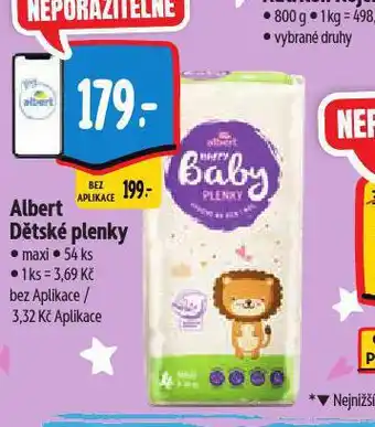 Albert Albert dětské plenky nabídka