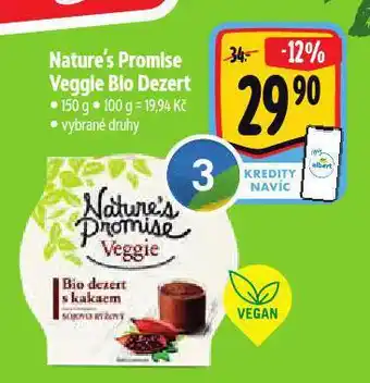Albert Veggie bio dezert nabídka
