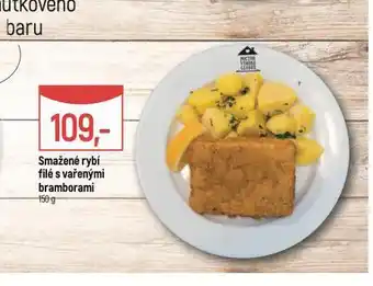 Globus Smažené rybí filé s vařenými bramborami nabídka