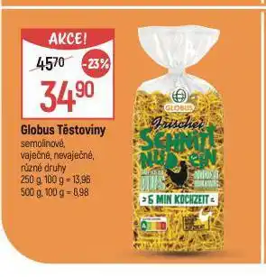 Globus Těstoviny nabídka