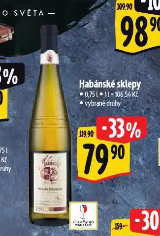 Albert Habánské sklepy nabídka