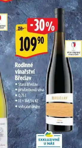 Albert Rodinné vinařství břeclav nabídka