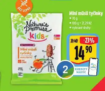 Albert Mini musli tyčinky nabídka