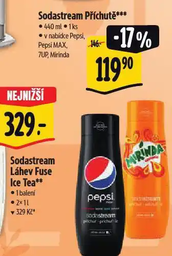 Albert Sodastream příchutě nabídka