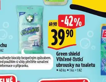 Albert Green shield vlhčené čisticí ubrousky nabídka