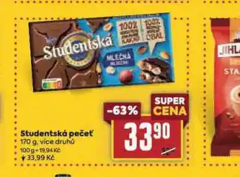 Billa Orion studentská pečeť nabídka