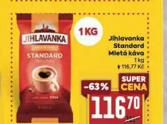 Billa Jihlavanka standard mletá káva nabídka