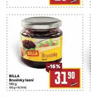 Billa Billa brusinky lesní nabídka