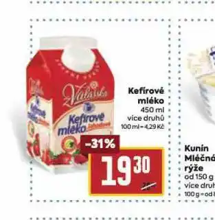 Billa Kefírové mléko nabídka