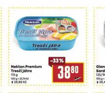 Billa Nekton premium tresčí játra nabídka