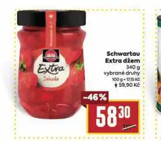 Billa Schwartau extra džem nabídka