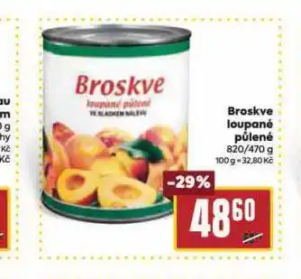Billa Broskve loupané půlené nabídka