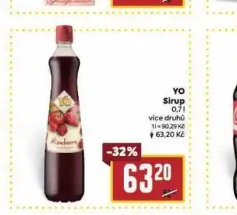 Billa Yo sirup nabídka