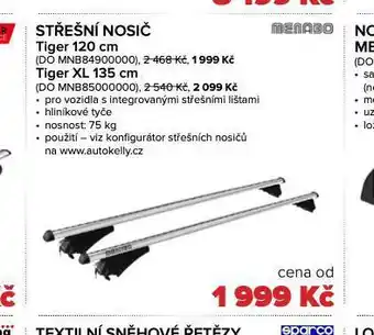 Auto Kelly Střešní nosič tiger 120 cm nabídka