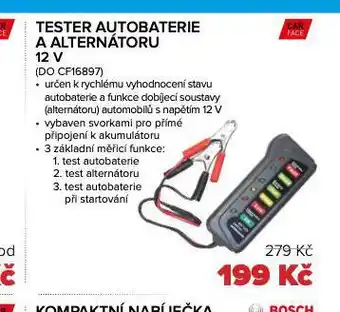 Auto Kelly Tester autobaterie a alternátoru nabídka