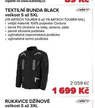 Textilní bunda black