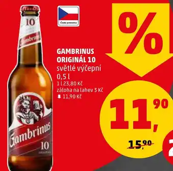 Penny Market GAMBRINUS ORIGINÁL 10 0.5L nabídka
